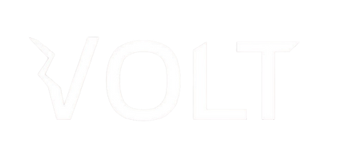 White 'VOLT' logo on a black background